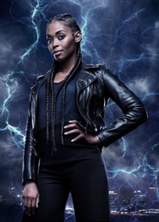 Black Lightning -- Image BLK_SINGLES_ANISSA.jpg -- Pictured: Nafessa Williams as Anissa Pierce -- Photo: Mark Hill/The CW -- ÃÂ© 2018 The CW Network, LLC. All rights reserved