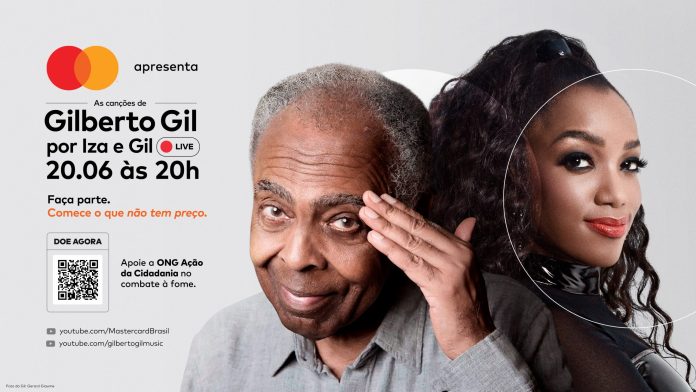 Gilberto Gil e Iza farão live. (Foto: Mastercard)