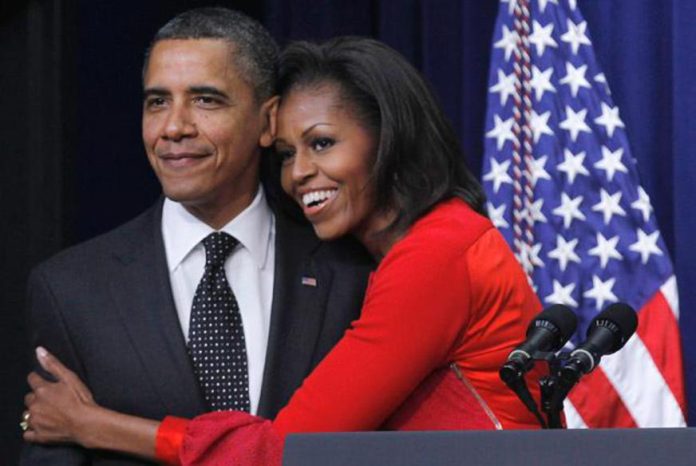 Michelle Obama com Barack Obama. (Foto: Reprodução)
