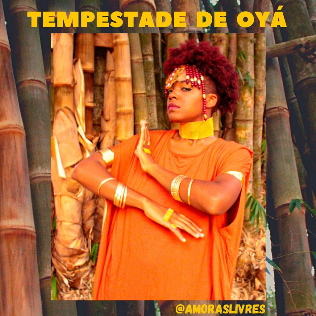 Capa do single Tempestade de Oyá da cantora Jhenny Santine